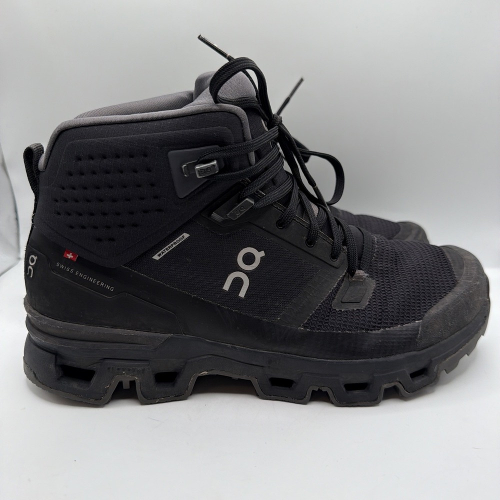 On Running Cloudrock 2 Waterproof Trail Hiking Shoes 'Black/Eclipse' USM8